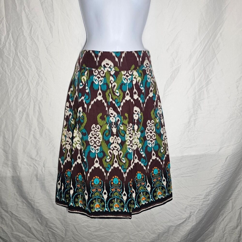 vintage y2k 2000s patterned a-line fairy boho whimsical knee length skirt